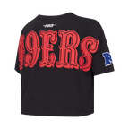 NFL SAN FRANCISCO 49ERS PLAYBACK WOMEN'S SHIRT (BLACK)