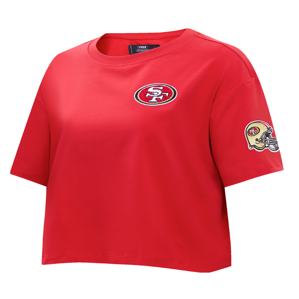 NFL SAN FRANCISCO 49ERS CLASSIC WOMEN'S BOXY TEE (RED)