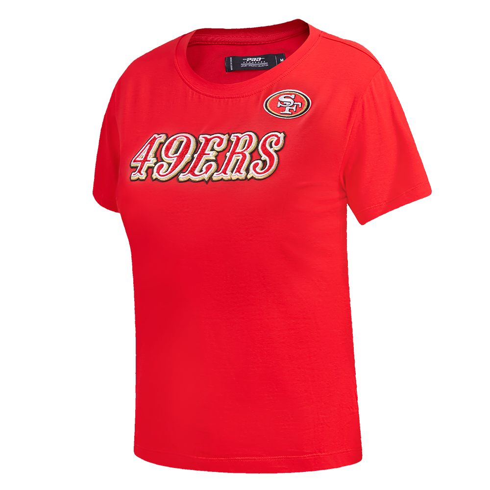 NFL SAN FRANCISCO 49ERS CLASSIC SHORT SLEEVE WOMEN'S SLIM FIT TEE (RED)