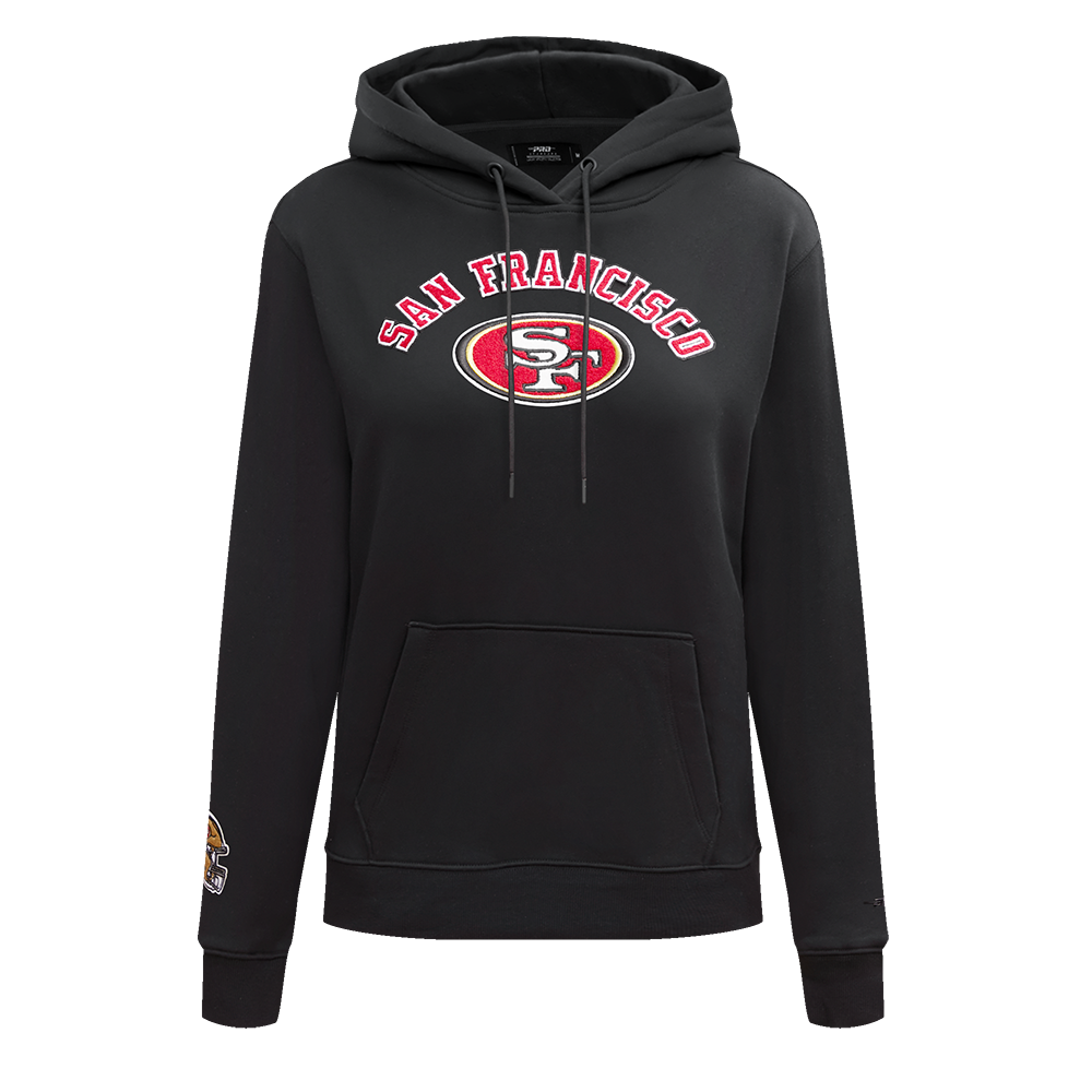 NFL SAN FRANCISCO 49ERS CLASSIC CHANDAIL À CAPUCHON EN MOLLETON (NOIR)