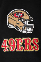 NFL SAN FRANCISCO 49ERS CLASSIC CHANDAIL À CAPUCHON COURT EN MOLLETON (NOIR)