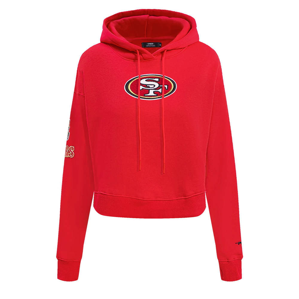 NFL SAN FRANCISCO 49ERS CLASSIC CHANDAIL À CAPUCHON COURT EN MOLLETON (ROUGE)