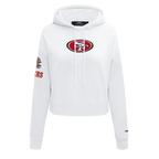 NFL SAN FRANCISCO 49ERS CLASSIC CHANDAIL À CAPUCHON COURT EN MOLLETON (BLANC)