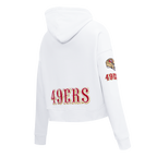 NFL SAN FRANCISCO 49ERS CLASSIC CHANDAIL À CAPUCHON COURT EN MOLLETON (BLANC)