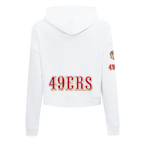 NFL SAN FRANCISCO 49ERS CLASSIC CHANDAIL À CAPUCHON COURT EN MOLLETON (BLANC)
