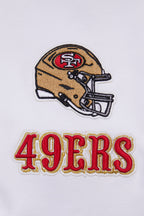 NFL SAN FRANCISCO 49ERS CLASSIC CHANDAIL À CAPUCHON COURT EN MOLLETON (BLANC)