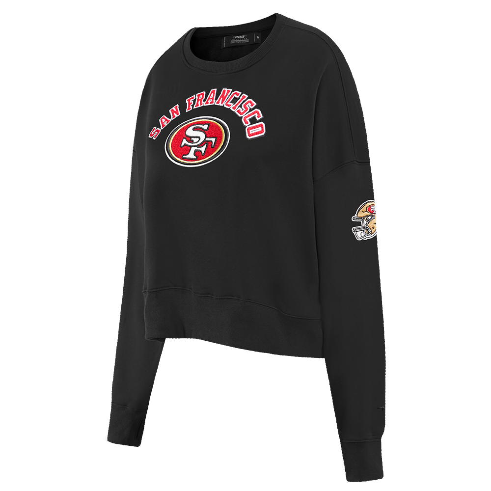NFL SAN FRANCISCO 49ERS CLASSIC FLEECE CREWNECK (BLACK)