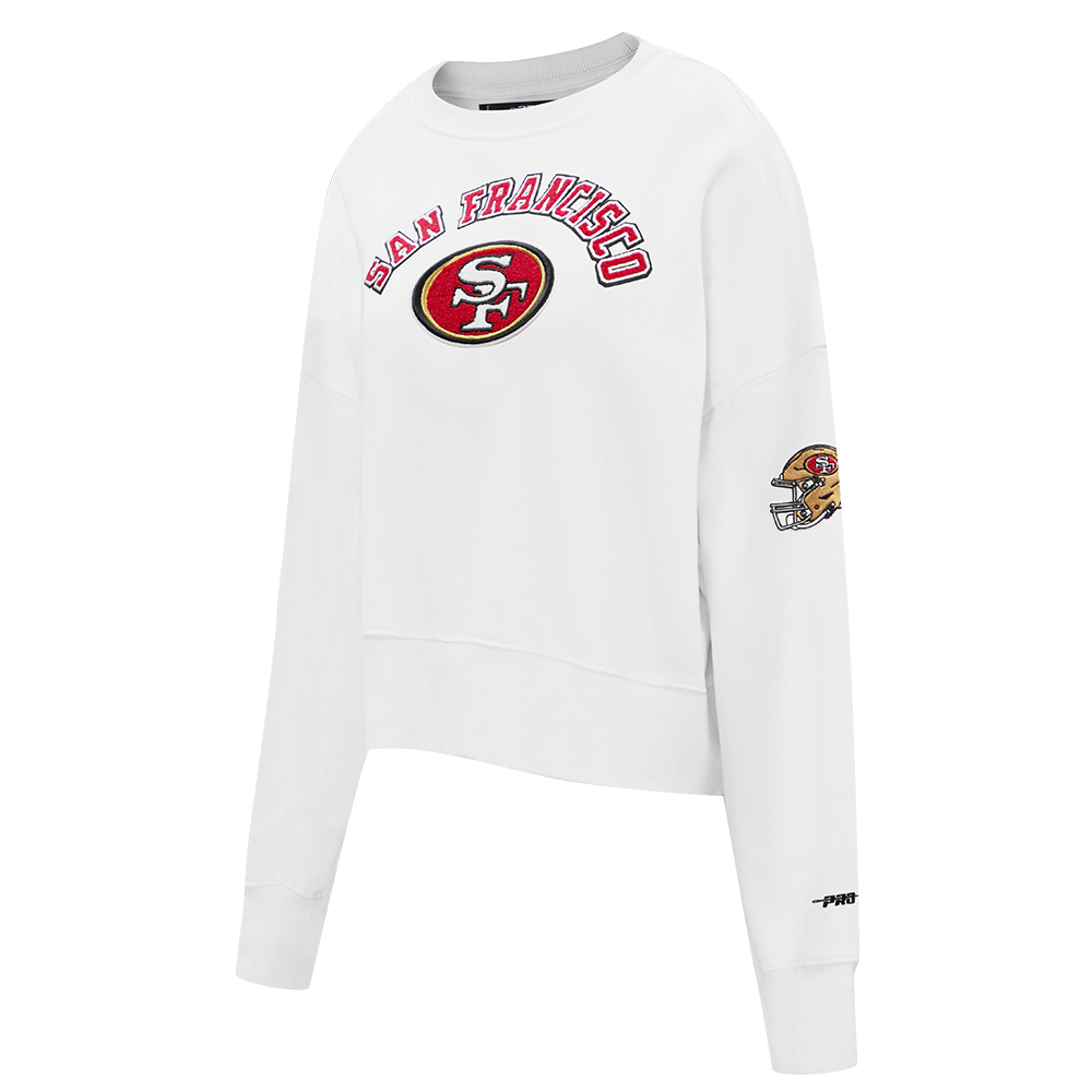 NFL SAN FRANCISCO 49ERS CLASSIC FLEECE CREWNECK (WHITE)