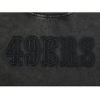 NFL SAN FRANCISCO 49ERS WASHED CLASSIC CHANDAIL À COL ROND EN MOLLETON FRANÇAIS DÉLAVÉ À L'ENZYME POUR FEMME (NOIR DÉLAVÉ)