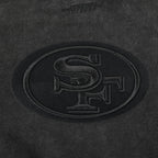 NFL SAN FRANCISCO 49ERS WASHED CLASSIC CHANDAIL À COL ROND EN MOLLETON FRANÇAIS DÉLAVÉ À L'ENZYME POUR FEMME (NOIR DÉLAVÉ)