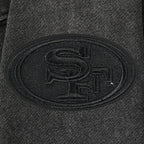 NFL SAN FRANCISCO 49ERS WASHED CLASSIC CHANDAIL À COL ROND EN MOLLETON FRANÇAIS DÉLAVÉ À L'ENZYME POUR FEMME (NOIR DÉLAVÉ)