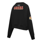 NFL SAN FRANCISCO 49ERS CHRISTIAN MCCAFFREY #23 CLASSIC PNN CHANDAIL À COL ROND EN MOLLETON POUR FEMME (NOIR)