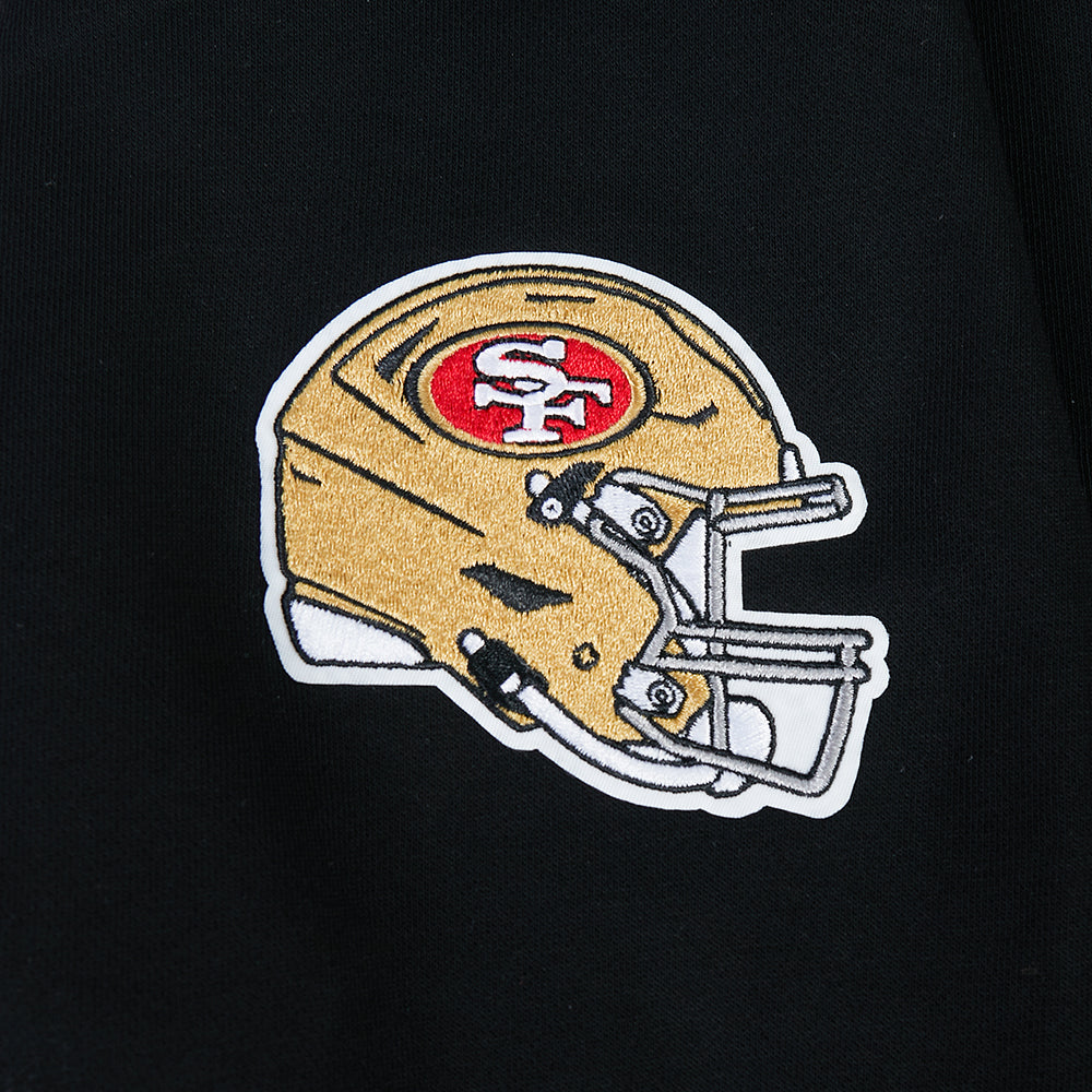 NFL SAN FRANCISCO 49ERS CHRISTIAN MCCAFFREY #23 CLASSIC PNN CHANDAIL À COL ROND EN MOLLETON POUR FEMME (NOIR)