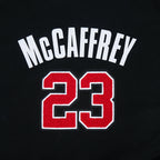 NFL SAN FRANCISCO 49ERS CHRISTIAN MCCAFFREY #23 CLASSIC PNN CHANDAIL À COL ROND EN MOLLETON POUR FEMME (NOIR)