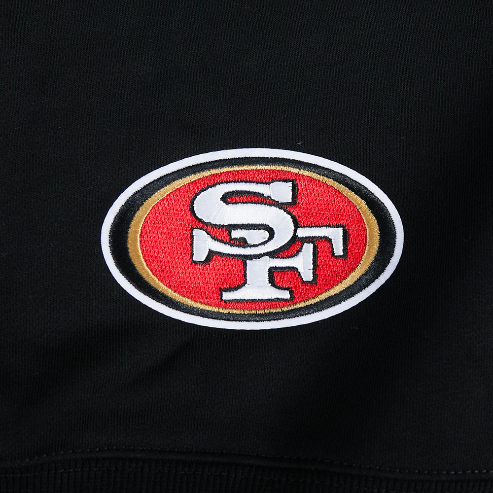 NFL SAN FRANCISCO 49ERS CHRISTIAN MCCAFFREY #23 CLASSIC PNN CHANDAIL À COL ROND EN MOLLETON POUR FEMME (NOIR)