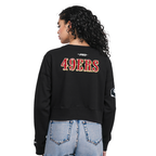 NFL SAN FRANCISCO 49ERS CHRISTIAN MCCAFFREY #23 CLASSIC PNN CHANDAIL À COL ROND EN MOLLETON POUR FEMME (NOIR)
