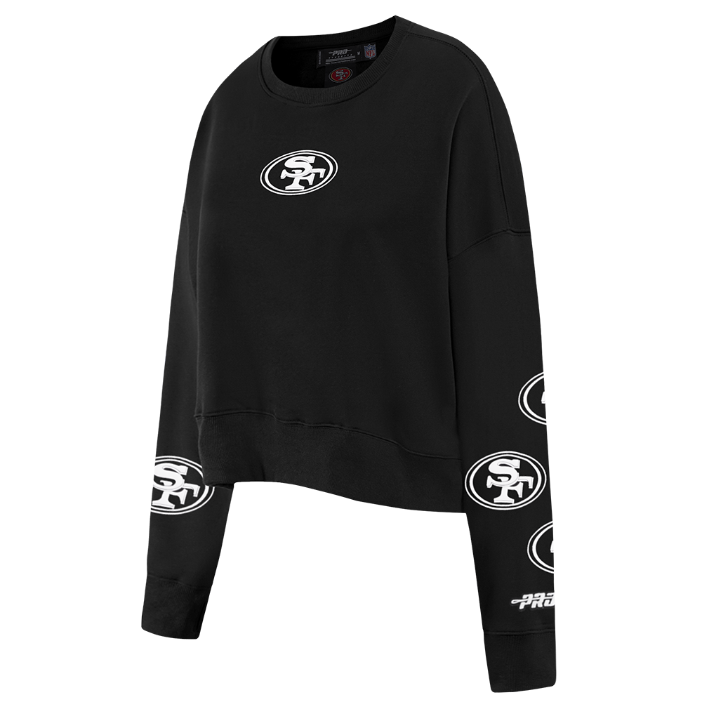 NFL SAN FRANCISCO 49ERS CHANDAIL OUATÉ À COL ROND POUR FEMME (NOIR)
