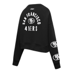 NFL SAN FRANCISCO 49ERS CHANDAIL OUATÉ À COL ROND POUR FEMME (NOIR)