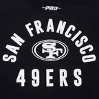 NFL SAN FRANCISCO 49ERS CHANDAIL OUATÉ À COL ROND POUR FEMME (NOIR)