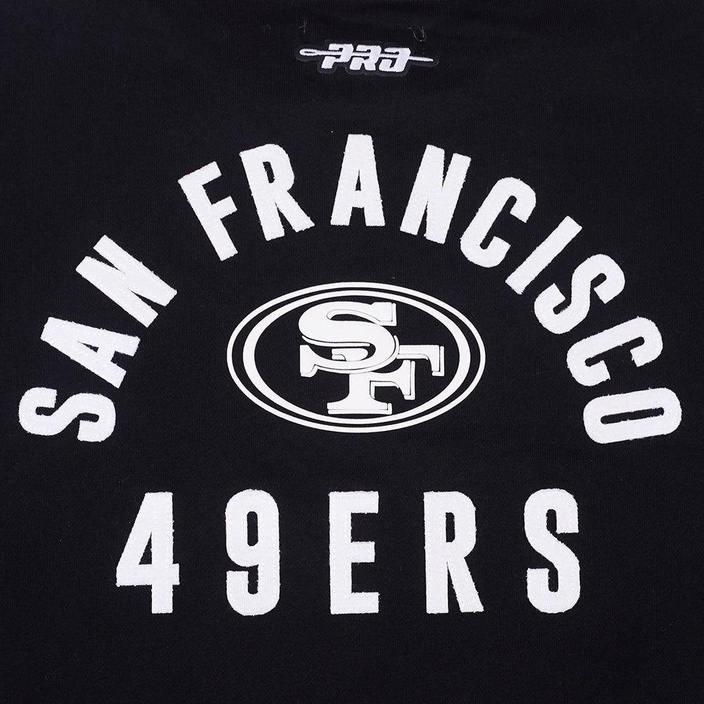 NFL SAN FRANCISCO 49ERS CHANDAIL OUATÉ À COL ROND POUR FEMME (NOIR)