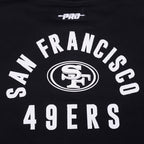NFL SAN FRANCISCO 49ERS CHANDAIL À CAPUCHON COURT À GLISSIÈRE POUR FEMME (NOIR)
