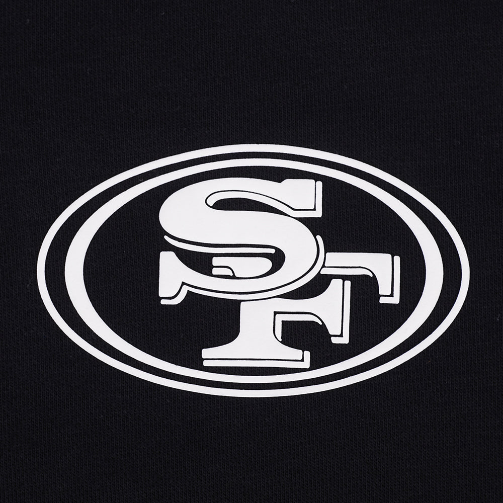 NFL SAN FRANCISCO 49ERS CHANDAIL À CAPUCHON COURT À GLISSIÈRE POUR FEMME (NOIR)