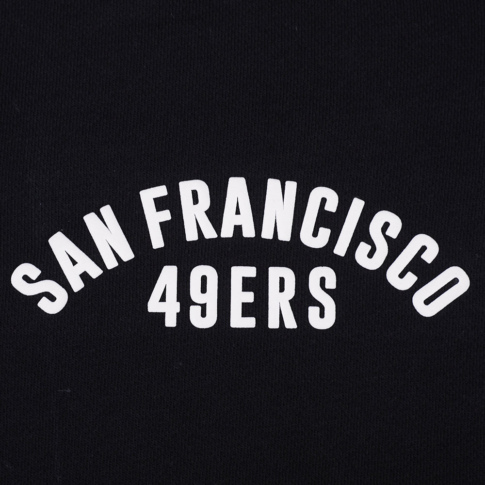 NFL SAN FRANCISCO 49ERS CHANDAIL À CAPUCHON COURT À GLISSIÈRE POUR FEMME (NOIR)