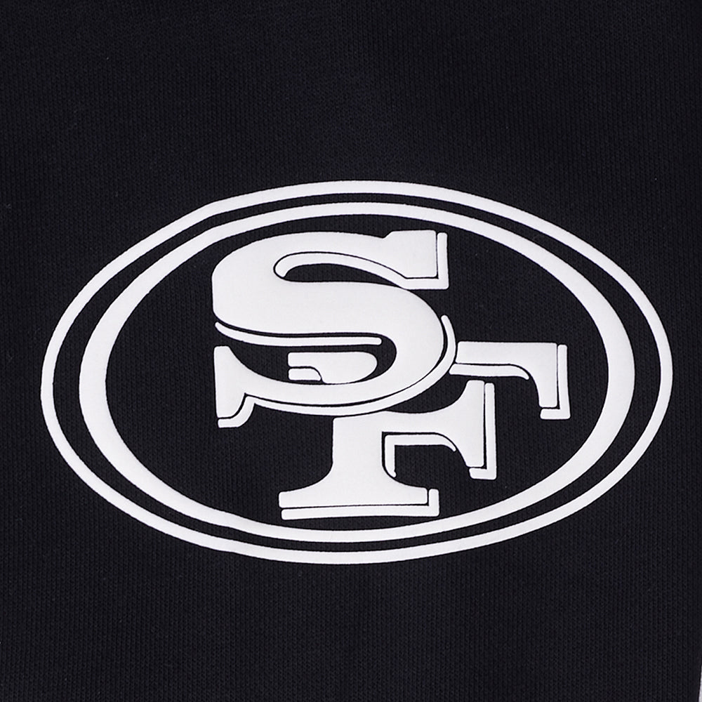 NFL SAN FRANCISCO 49ERS CHANDAIL À CAPUCHON COURT À GLISSIÈRE POUR FEMME (NOIR)