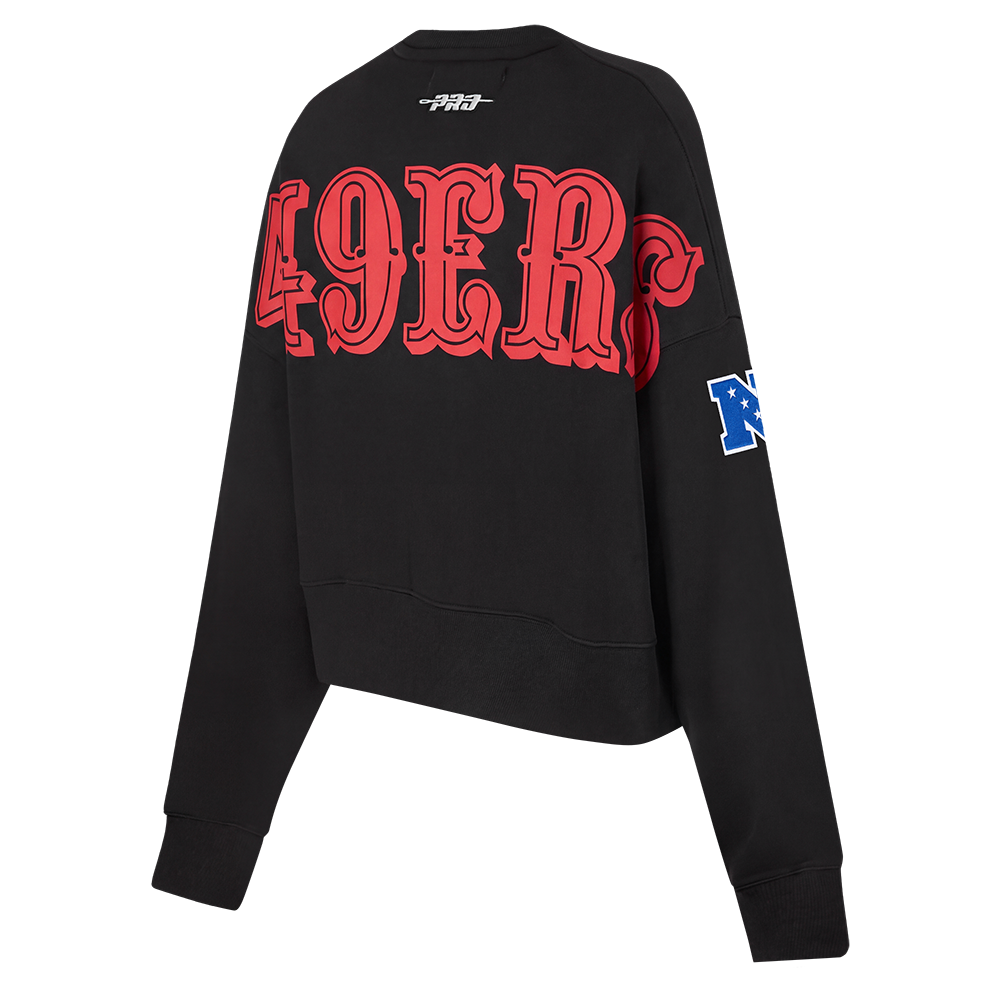 NFL SAN FRANCISCO 49ERS PLAYBACK WOMEN'S SWEATSHIRT (BLACK)