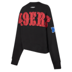 NFL SAN FRANCISCO 49ERS PLAYBACK WOMEN'S SWEATSHIRT (BLACK)
