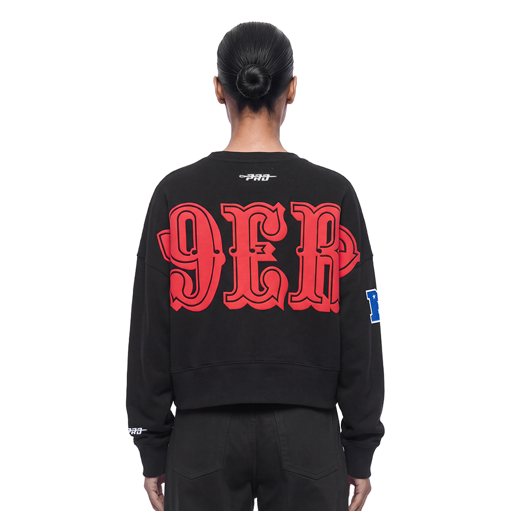 NFL SAN FRANCISCO 49ERS PLAYBACK WOMEN'S SWEATSHIRT (BLACK)