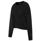 NFL SAN FRANCISCO 49ERS TRIPLE BLACK CHANDAIL À COL ROND EN MOLLETON POUR FEMME (TRIPLE NOIR)
