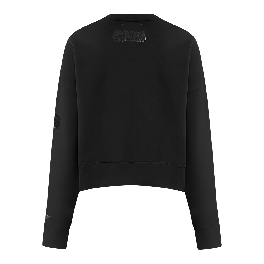 NFL SAN FRANCISCO 49ERS TRIPLE BLACK CHANDAIL À COL ROND EN MOLLETON POUR FEMME (TRIPLE NOIR)