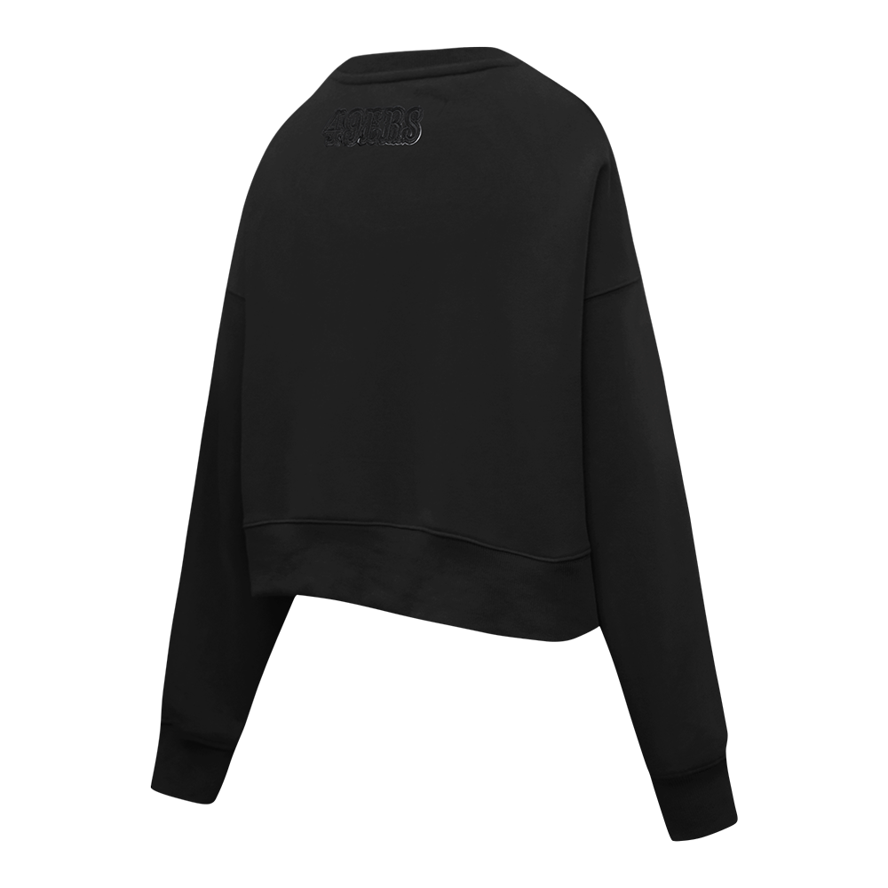 NFL SAN FRANCISCO 49ERS TRIPLE BLACK CHANDAIL À COL ROND EN MOLLETON POUR FEMME (TRIPLE NOIR)