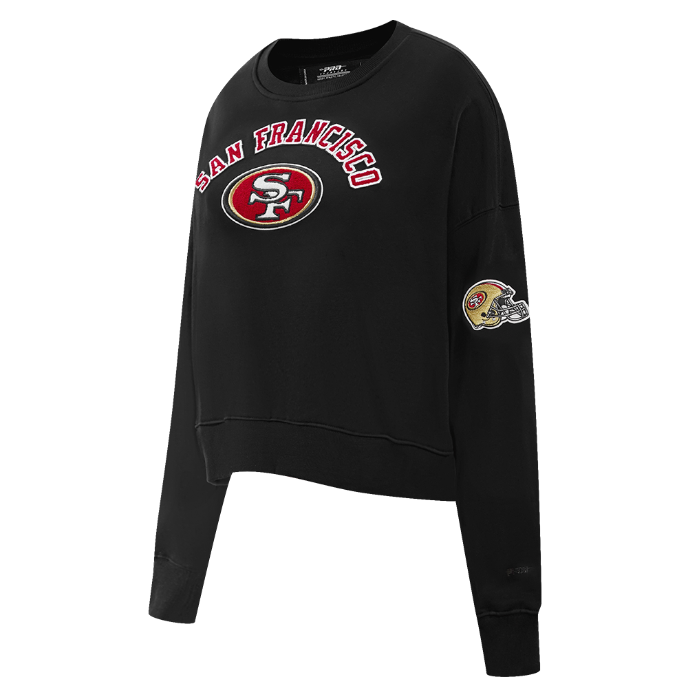 NFL SAN FRANCISCO 49ERS CLASSIC WOMEN'S CREWNECK (BLACK)
