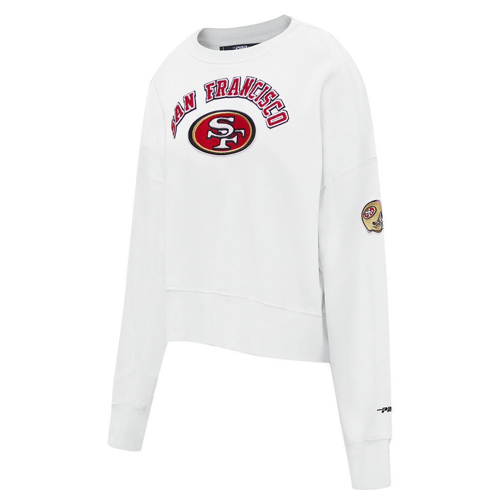 NFL SAN FRANCISCO 49ERS CLASSIC WOMEN'S CREWNECK (WHITE)