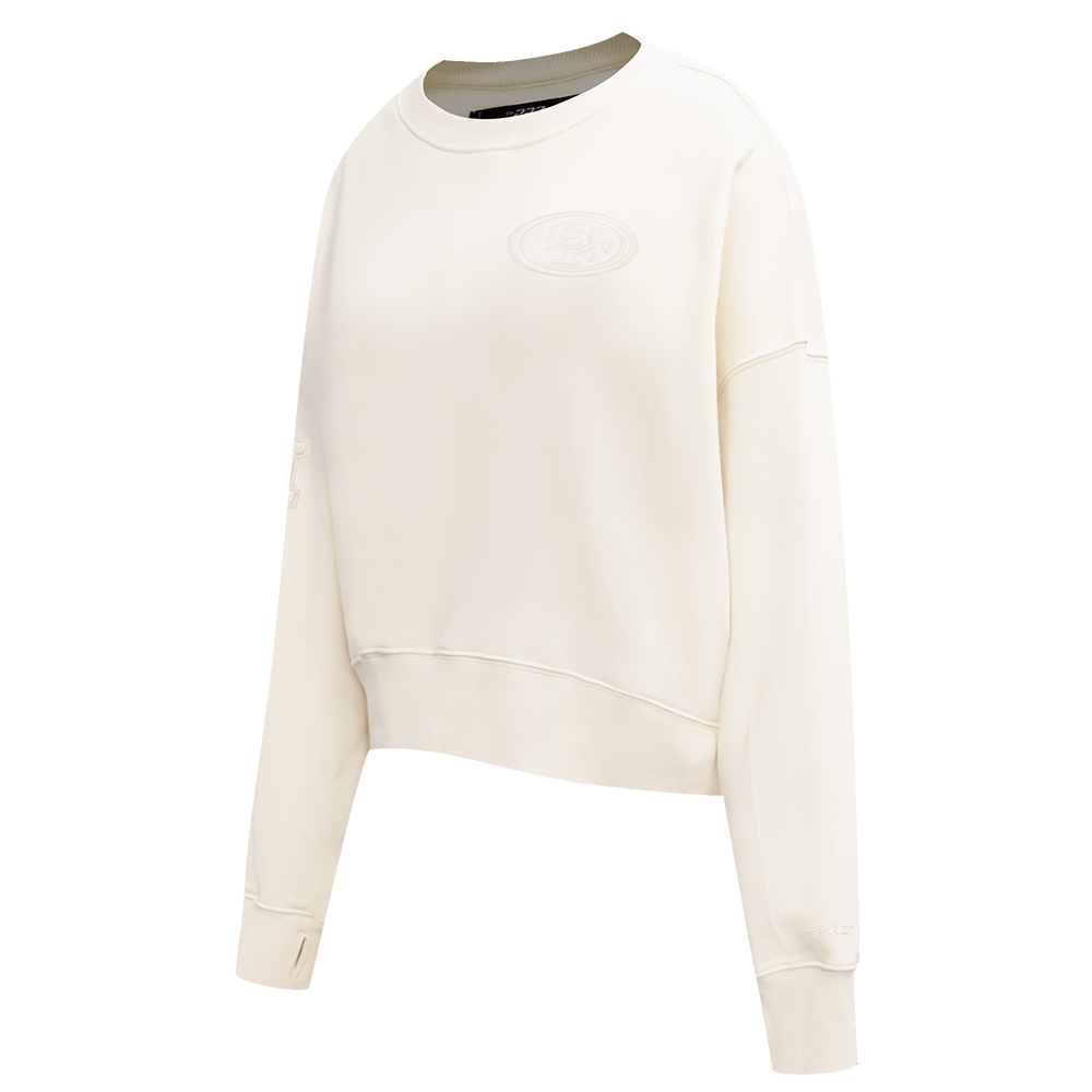 NFL SAN FRANCISCO 49ERS NEUTRAL WOMEN'S CREWNECK (EGGSHELL)