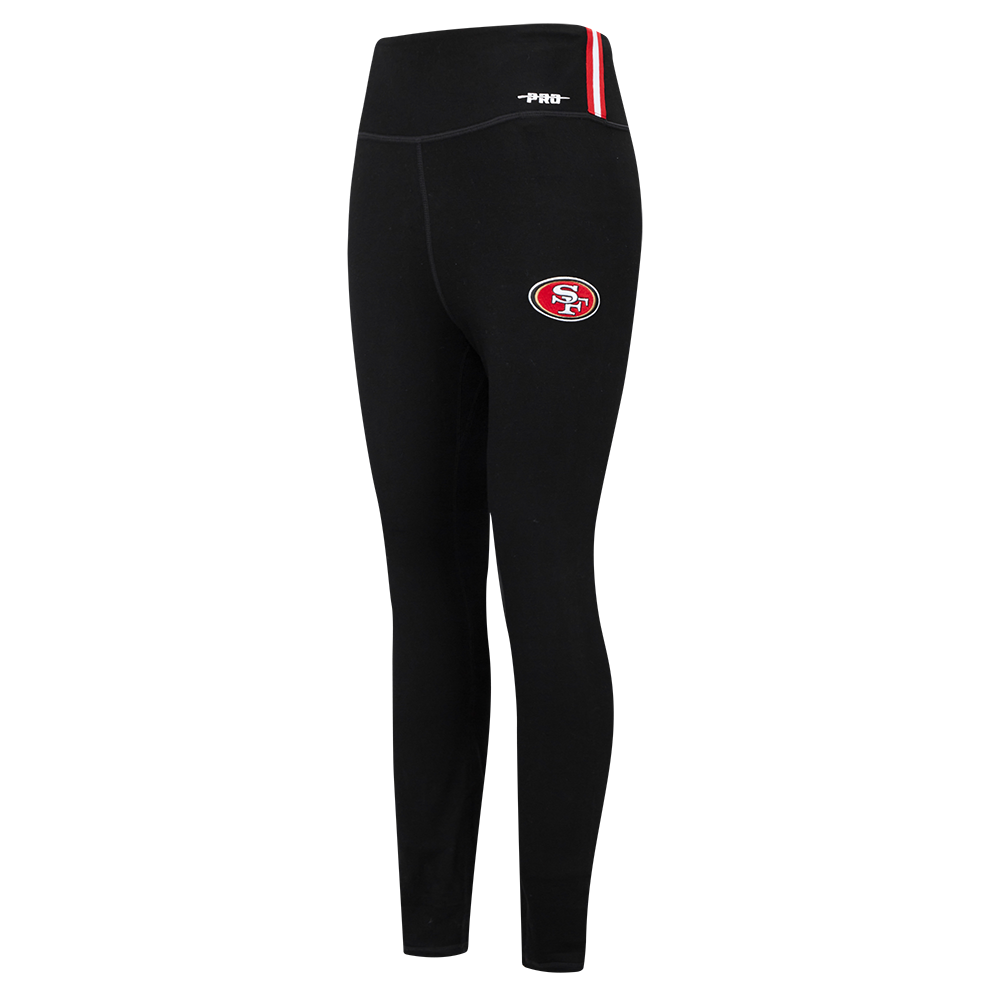NFL SAN FRANCISCO 49ERS SCRIPT TAIL LEGGING EN JERSEY À TAILLE HAUTE POUR FEMME (NOIR)
