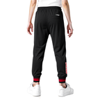 NFL SAN FRANCISCO 49ERS CREST EMBLEM PANTALON OUATÉ EN MOLLETON CÔTELÉ POUR FEMME (NOIR/ROUGE/NOIR)