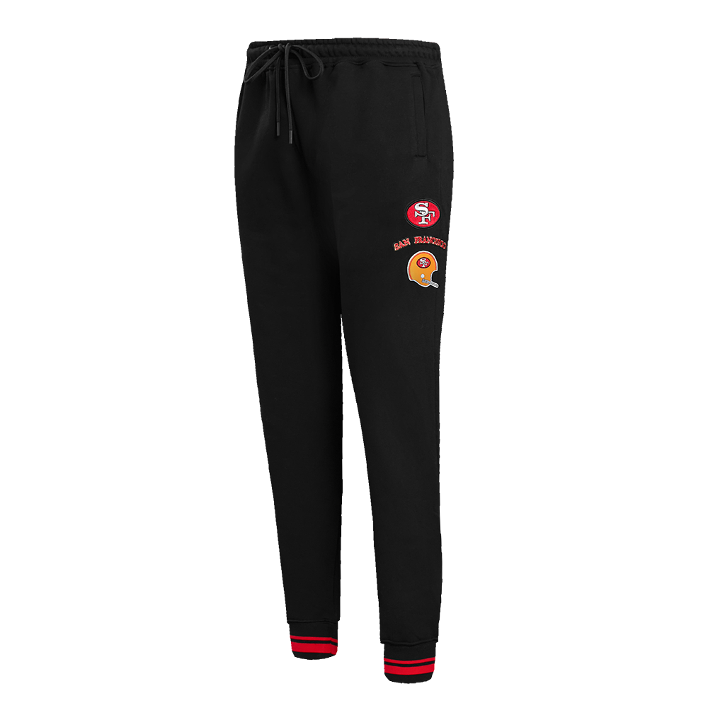 NFL SAN FRANCISCO 49ERS RETRO CLASSIC PANTALON OUATÉ POUR FEMME (NOIR/ROUGE/NOIR)