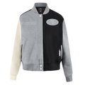 NFL SAN FRANCISCO 49ERS REVERSE FRENCH TERRY BLOUSON COLLÉGIAL POUR FEMME (NOIR/GRIS/COQUILLE D'ŒUF)