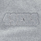 NFL SAN FRANCISCO 49ERS REVERSE FRENCH TERRY BLOUSON COLLÉGIAL POUR FEMME (NOIR/GRIS/COQUILLE D'ŒUF)