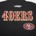 NFL SAN FRANCISCO 49ERS GAME DAY CLASSICS BLOUSON COLLÉGIAL EN LAINE POUR FEMME (NOIR/BLANC)