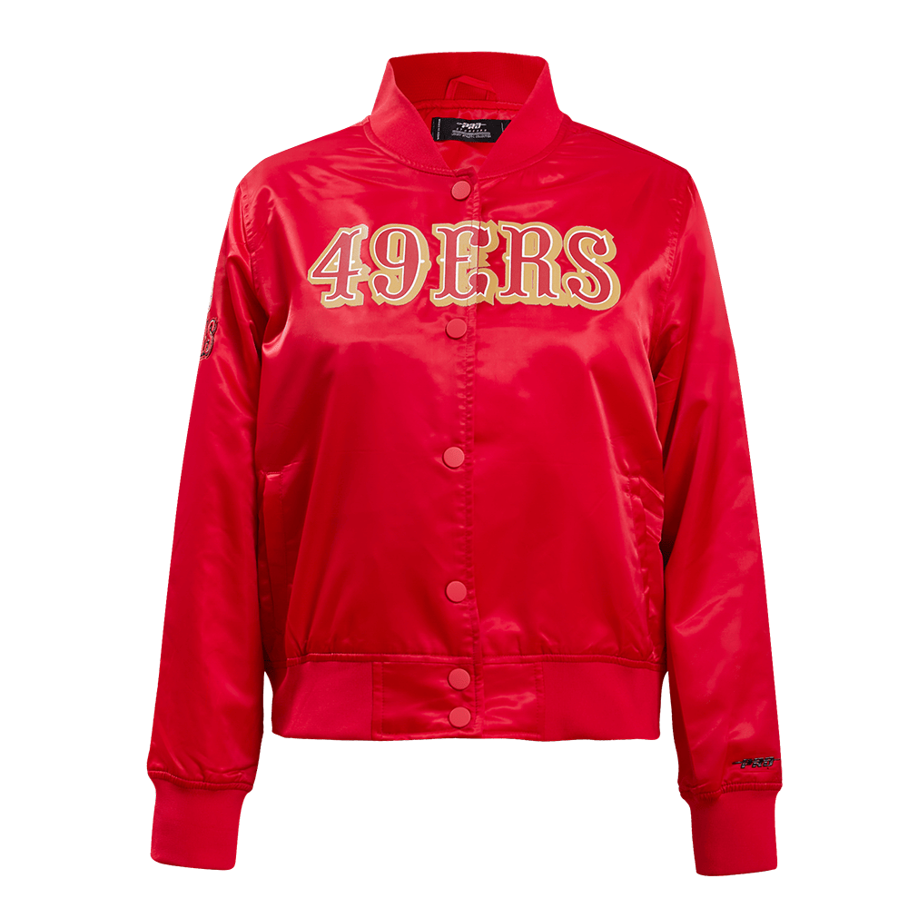 NFL SAN FRANCISCO 49ERS CLASSIC WOMEN'S SATIN JACKET (RED)