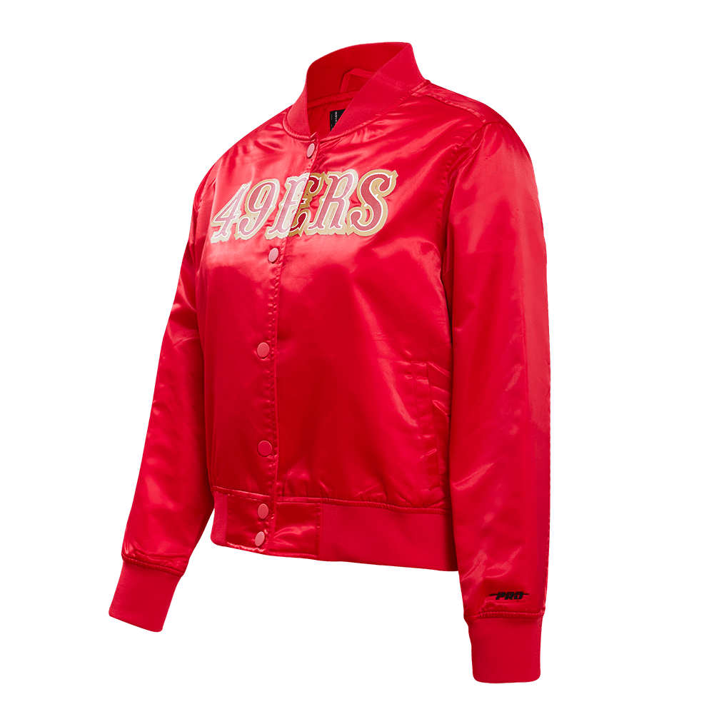 NFL SAN FRANCISCO 49ERS CLASSIC WOMEN'S SATIN JACKET (RED)