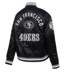 MLB CHICAGO CUBS RETRO CLASSIC BLOUSON EN SATIN À BORDS CÔTELÉS POUR HOMME (MARINE MINUIT)