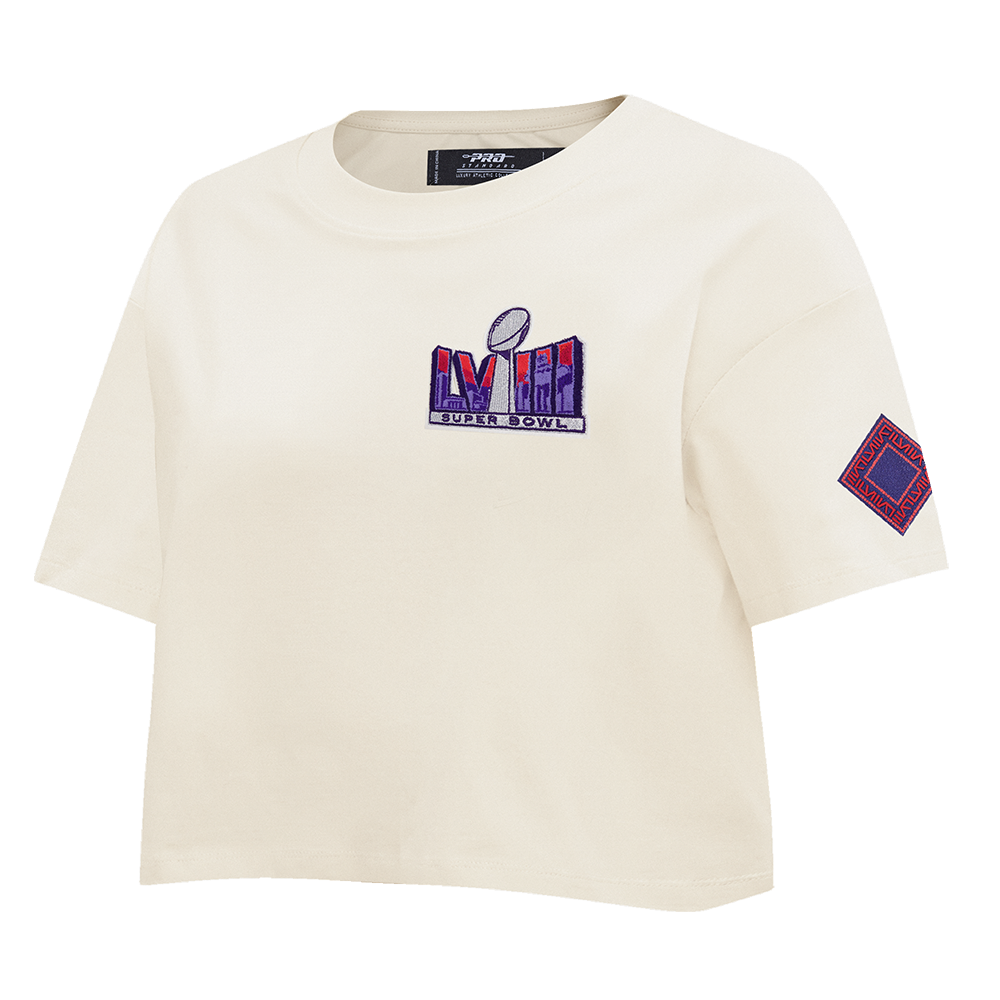 NFL NFL SUPERBOWL LVIII SINGLE JERSEY BOXY WOMEN'S TEE (EGGSHELL)