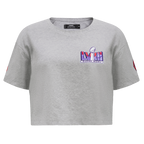 NFL SUPERBOWL T-SHIRT COUPE CARRÉE EN JERSEY SIMPLE NFL LVIII POUR FEMME (GRIS CHINÉ)