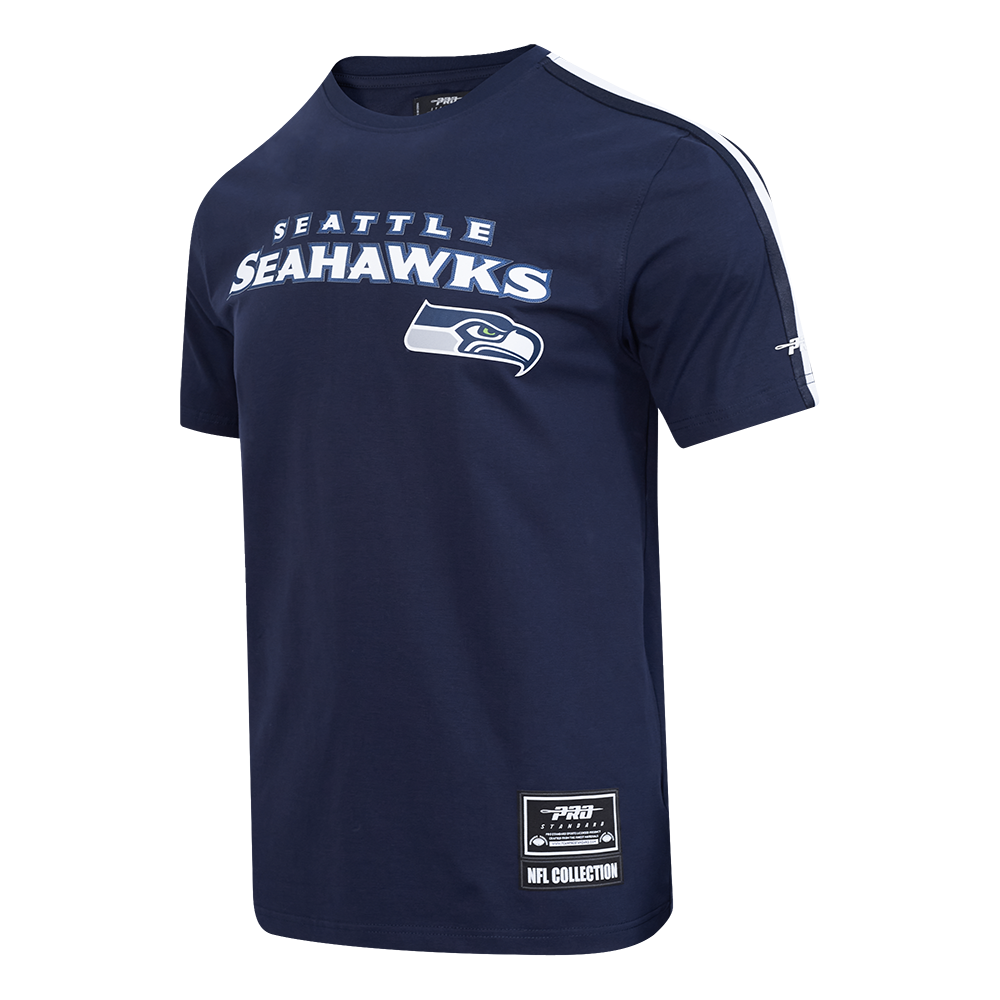 NFL SEATTLE SEAHAWKS CLASSIC MESH MEN'S SJ STRIPED TEE (MIDNIGHT NAVY)