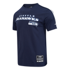 NFL SEATTLE SEAHAWKS CLASSIC MESH MEN'S SJ STRIPED TEE (MIDNIGHT NAVY)